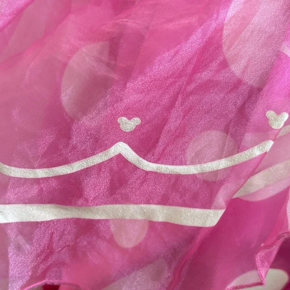 Disney Glittery Pink Polka Dot Dress - Picture 9 of 9